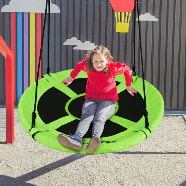 100cm Children’s Flying Saucer Tree Swing with Adjustable Rope for Outdoor Play