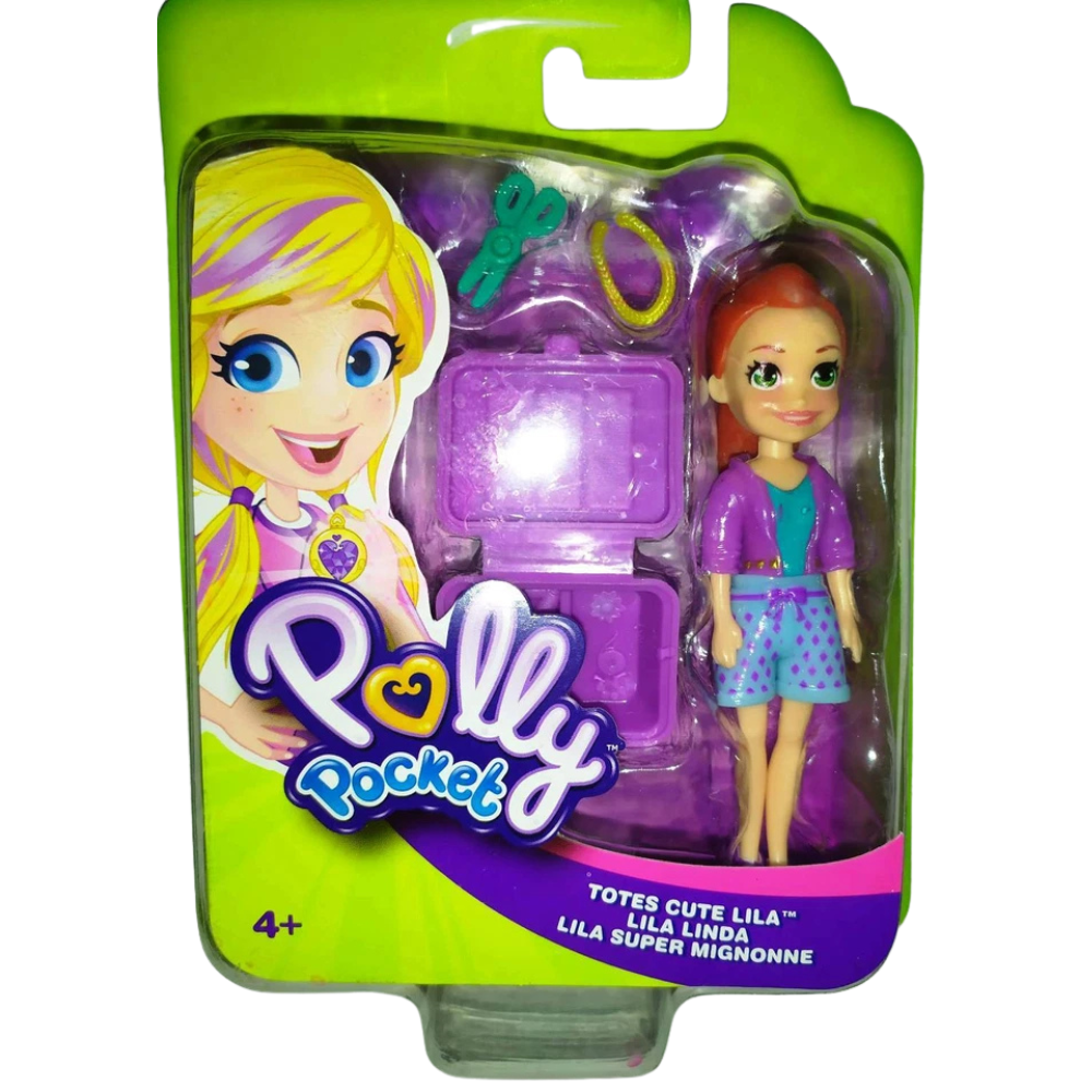 Polly Pocket Accessories Doll Set 9 Cm Trendy Outfit & Mini Dolls Mattel Toy