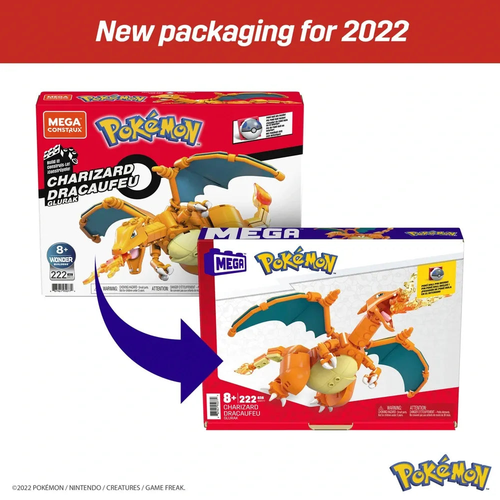 MEGA Blocks Pokémon Charizard Building Set – 222 Pieces