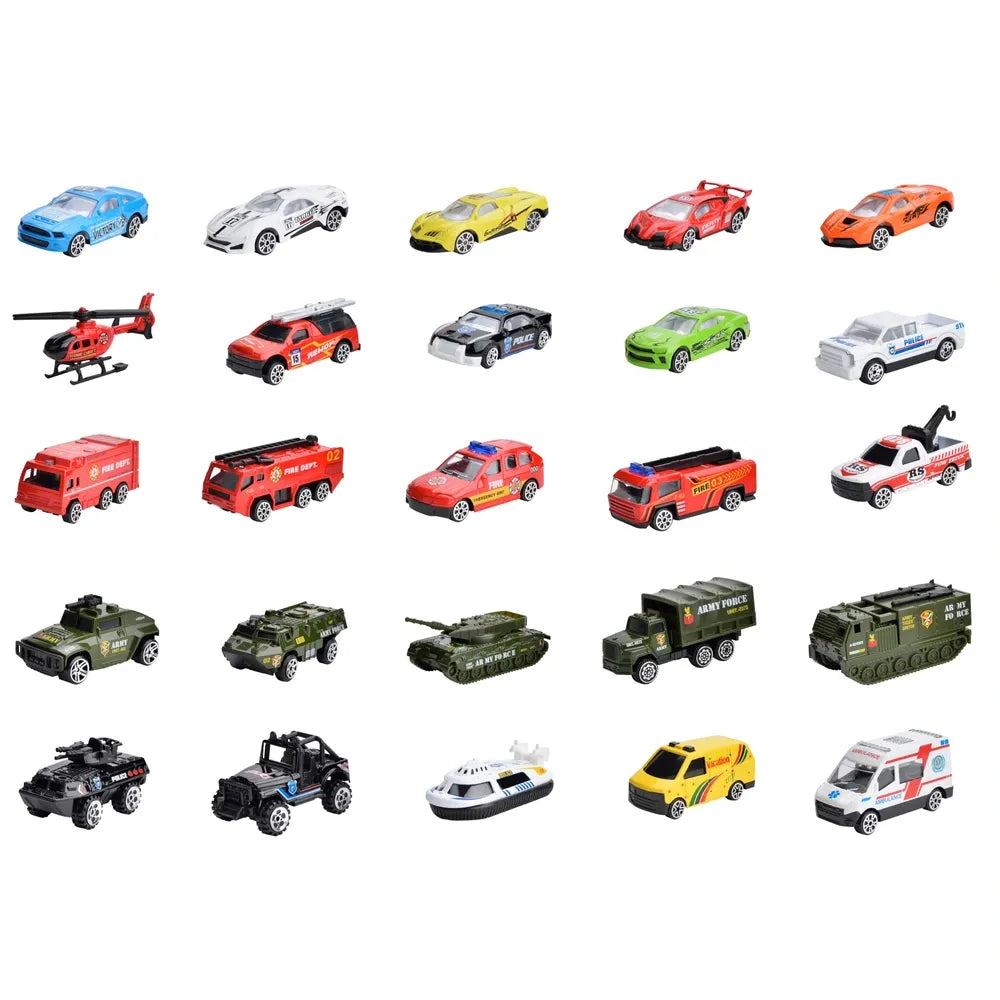 Super Wheelz Diecast Vehicles 25-Pack – Collectible Mini Car Set