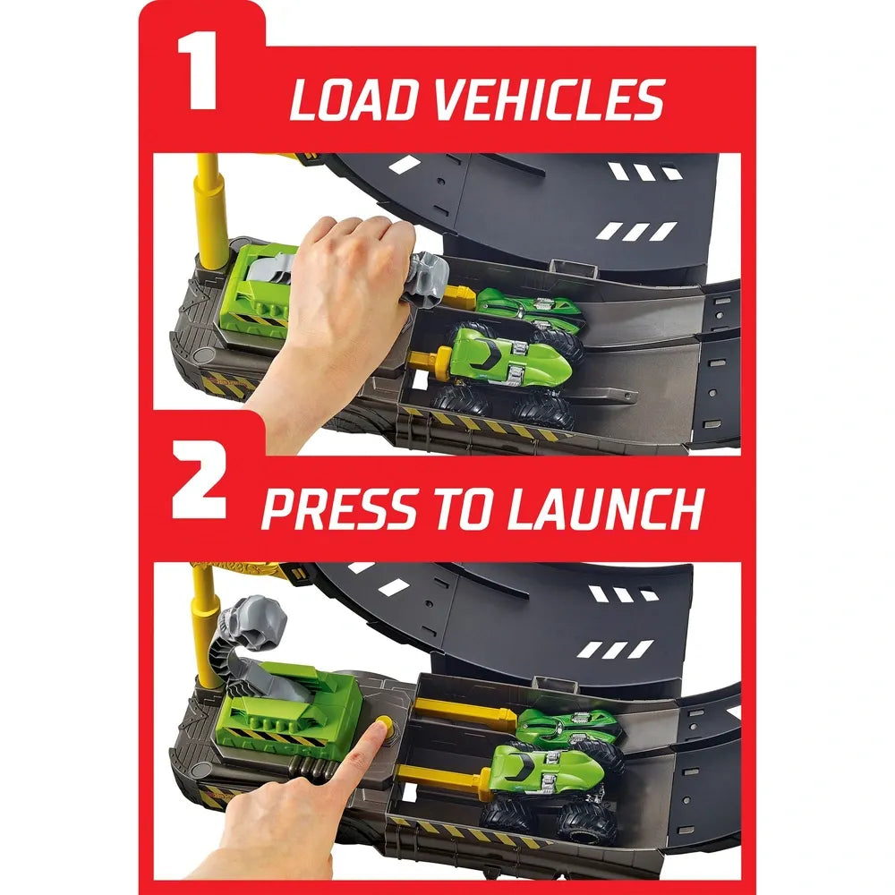 Hot Wheels Monster Trucks Loop Playset with 8 Exciting Die-Cast Cars