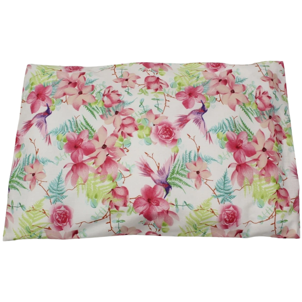 Baby Pillowcase 40x60cm 100% Cotton Zipped Pillow Cover Jungle Floral Print