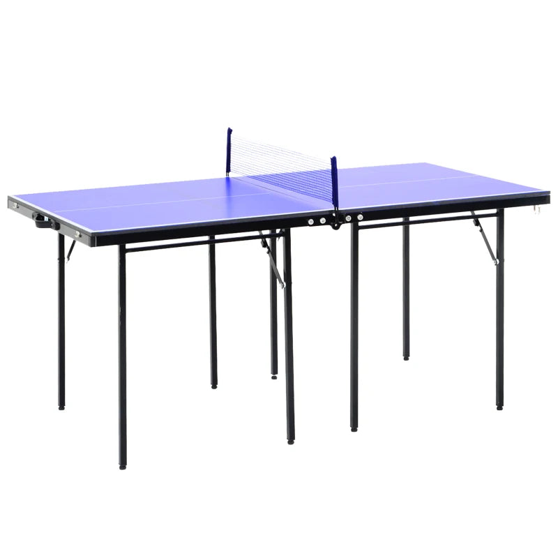 Portable Table Tennis Table – 5ft Compact, Foldable, Blue