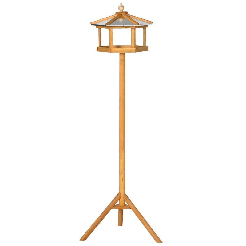 Tall Wooden Bird Table – 153cm Garden Bird Feeding Station