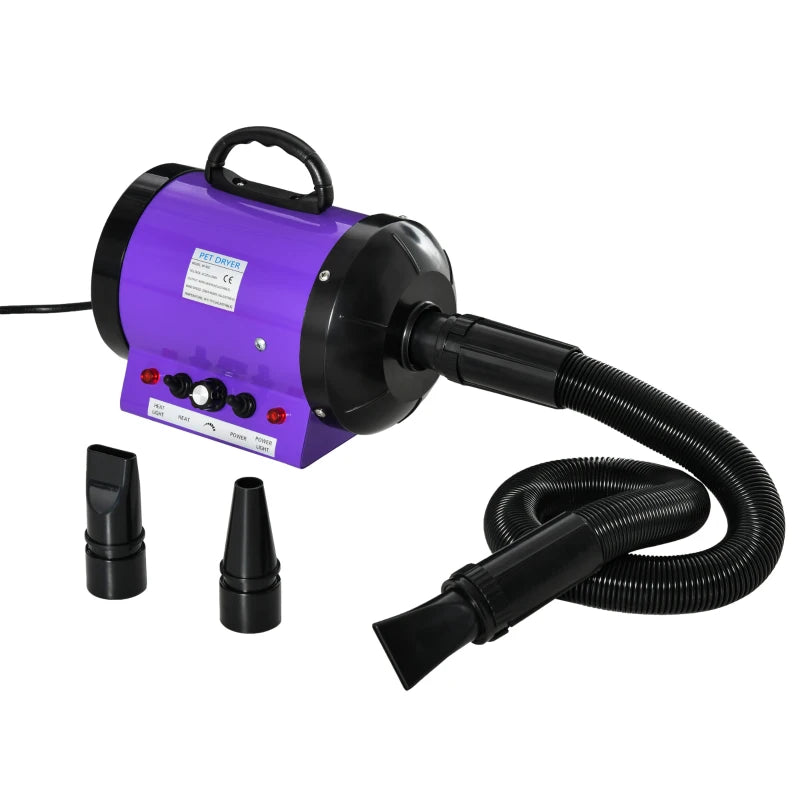 Adjustable Pet Hair Dryer Blower – Purple