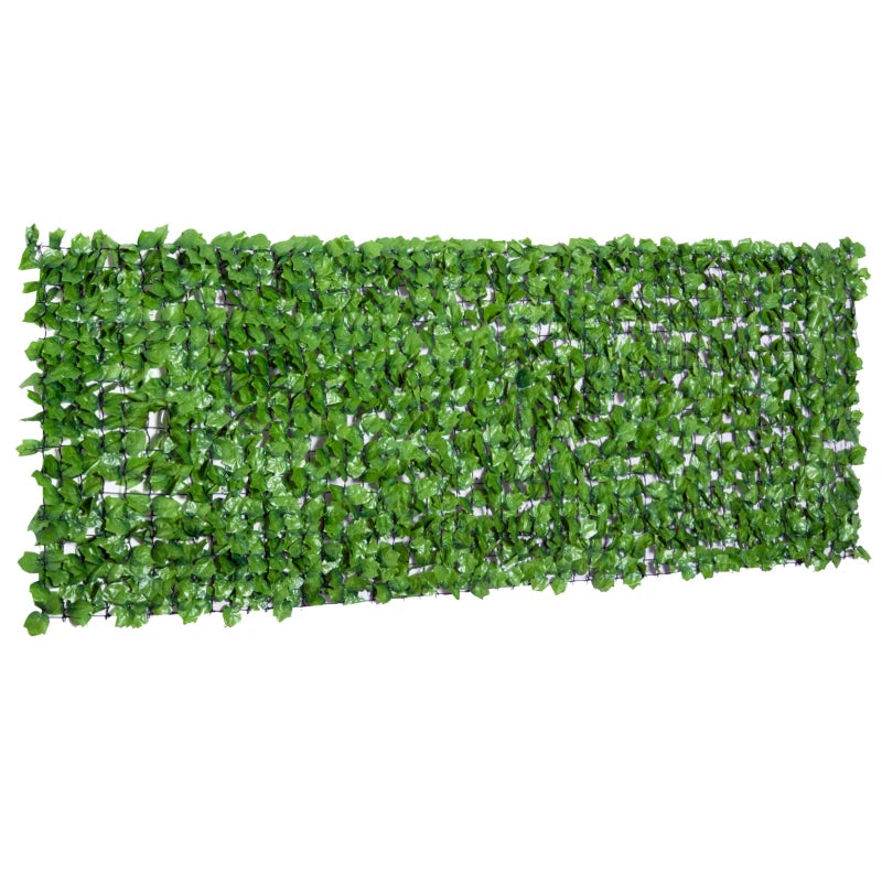 Green Artificial Leaf Wall Panel, 3 x 1m, for Outdoor Privacy and Garden Decor