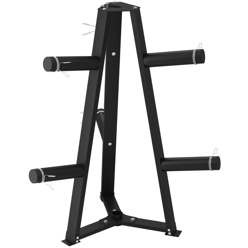 Weight Tree Rack – Holds 5cm Plates & Barbell, 300kg Capacity