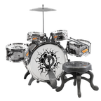 My First Drum Kit Play Set Drums Cymbal Foot Pedal Stool Kids Musical Toy Instrument