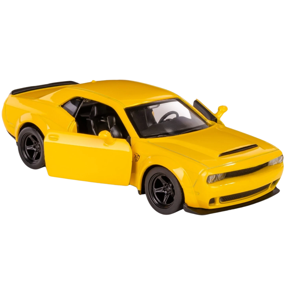 Dodge Challenger SRT Demon Diecast Model Car Toy Yellow 1:34–1:39 Scale RMZ City