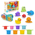 Bright Starts Splash Splash Baby Bath Toy Set 15pc Stacking Cups Sensory Toys 6m+