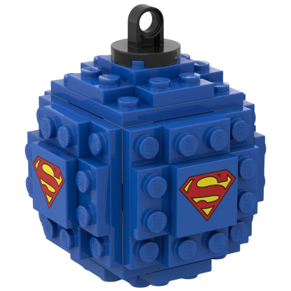 LEGO Superman Christmas Bauble Decoration Building Kit 41 Pieces Holiday Tree Ornament