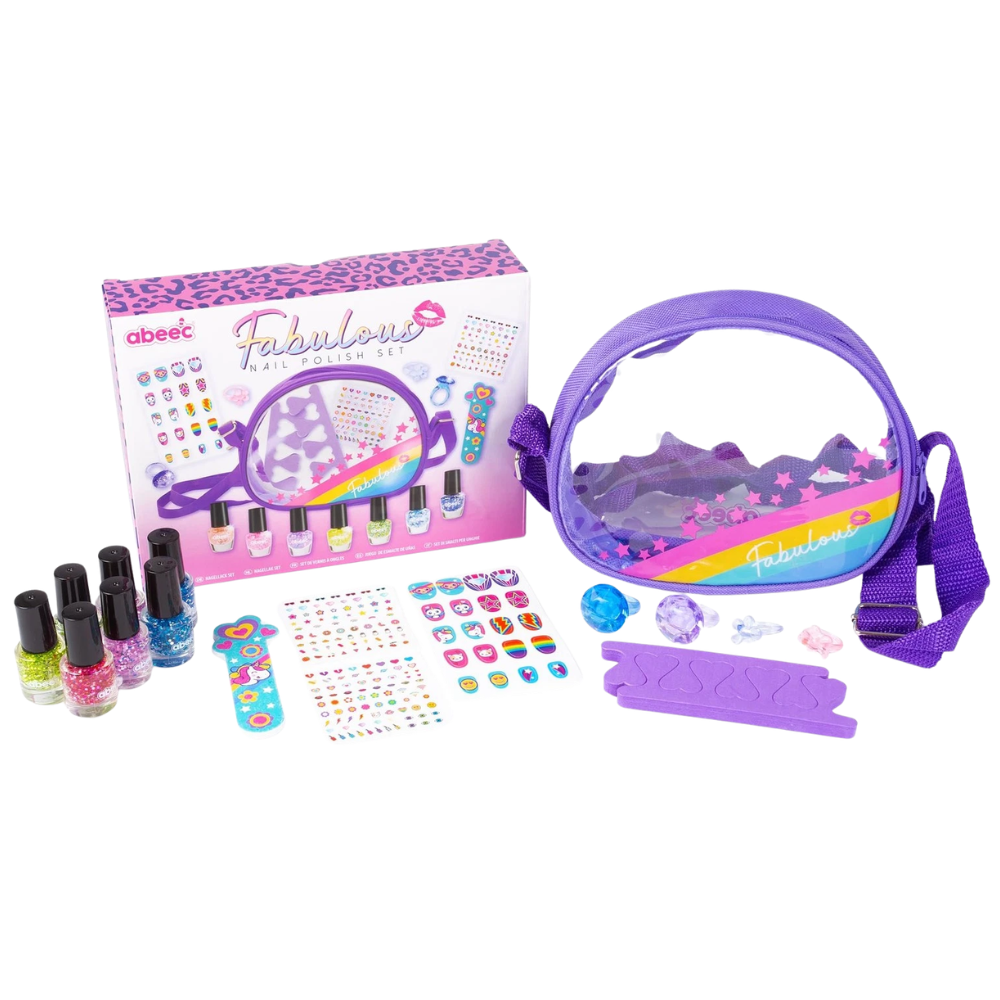Abeec Fabulous Nail Kit Nail Polish Set with Nail Accessories & Kids Jewellery Gift Set
