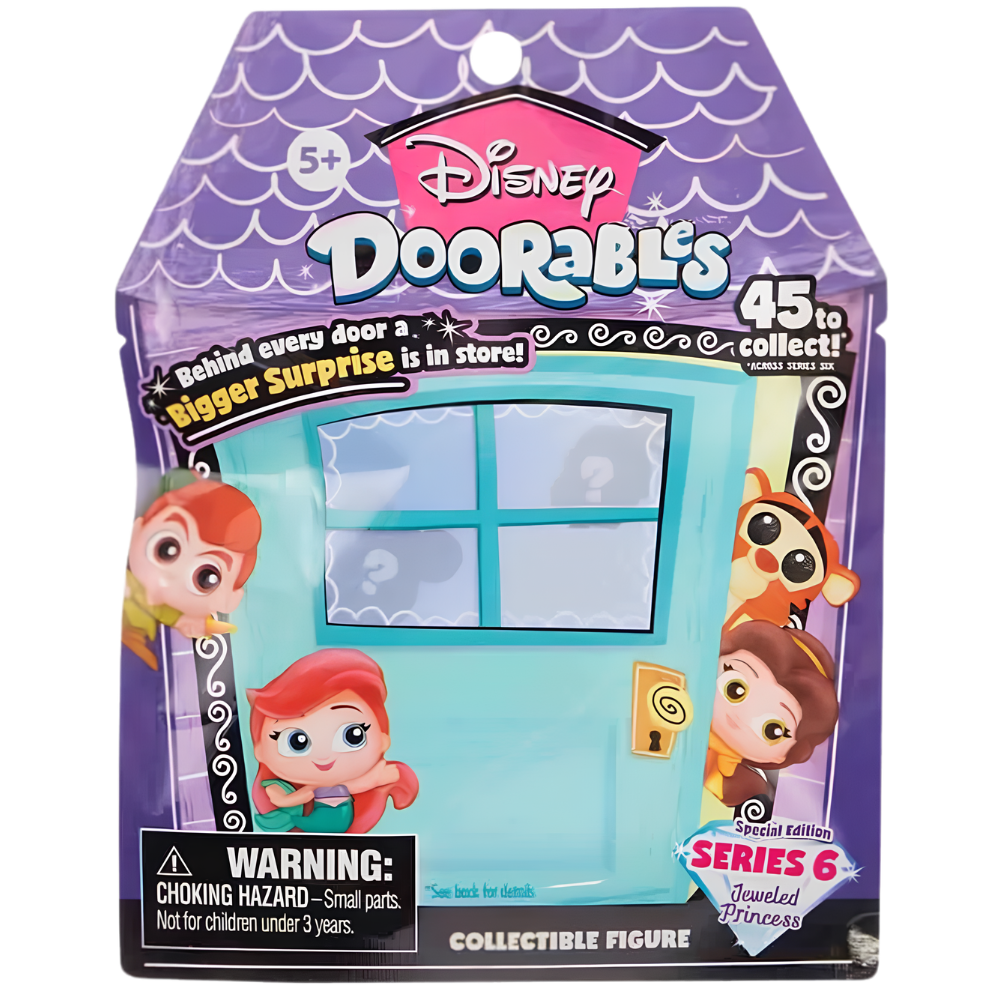 Disney Doorables Series 6 Jeweled Princess Surprise Figures Collectible Mini Disney Princess Toys 45 Characters to Collect