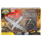 Dromader Military Combat Soldier and Army Plane Playset Plastic Toy Gift for Children