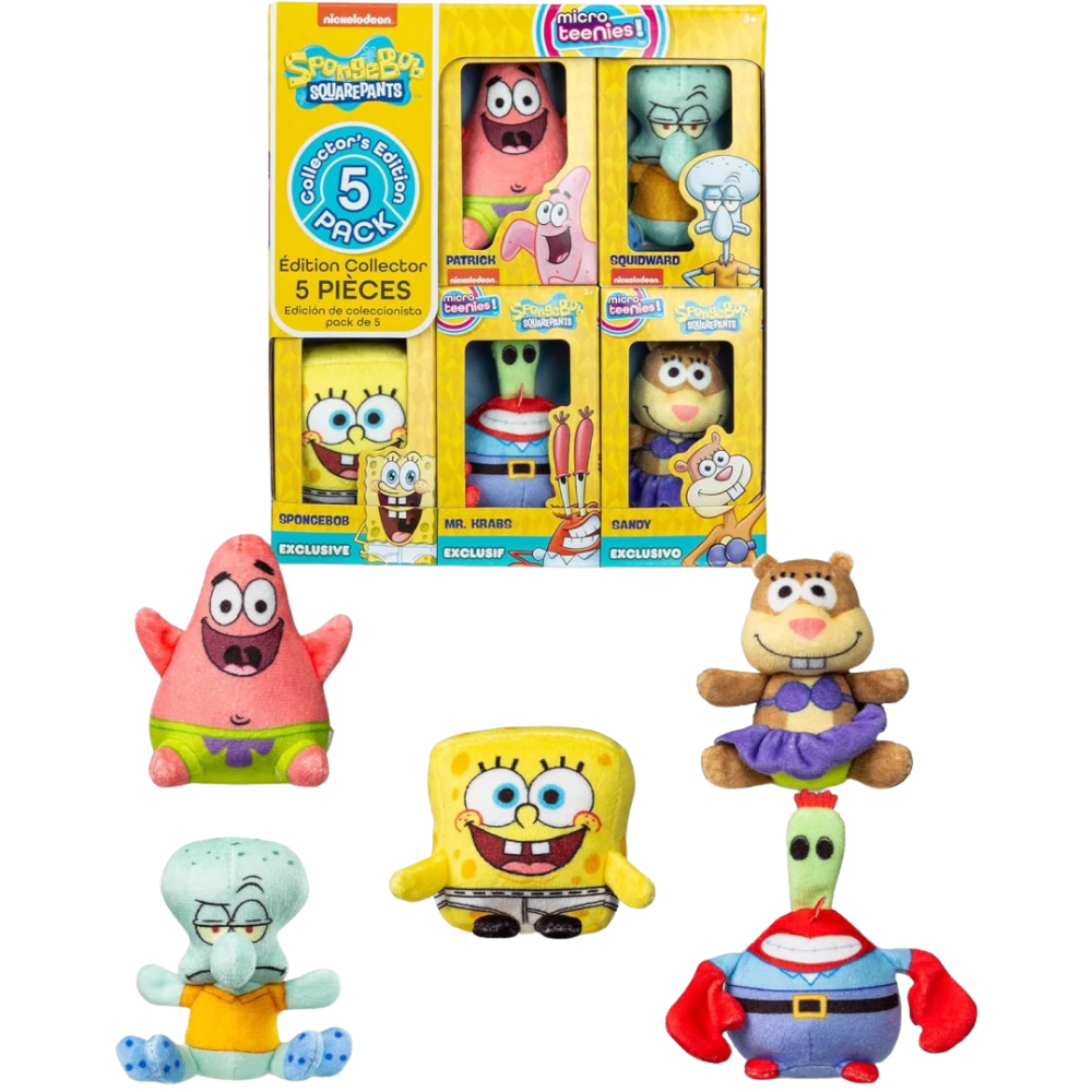 Nickelodeon Micro Teenies SpongeBob SquarePants Figure 5-Pack Collectible Mini Toys