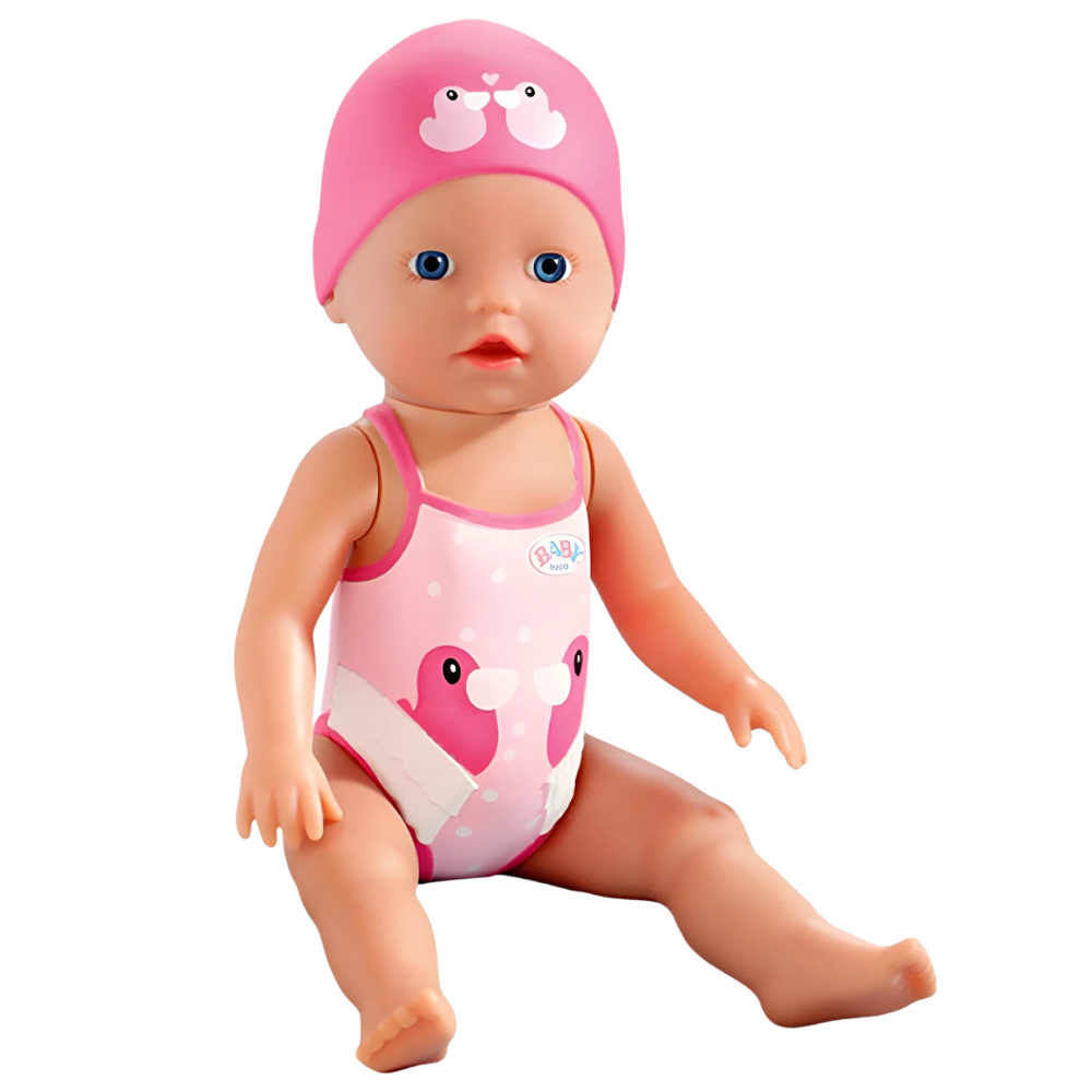 Baby Born My First Swim Girl Doll 30cm, Cute Swimming Baby Doll Toy for Kids Pretend Play