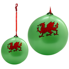 Inflatable Wales Welsh Flag Ball Keychain, Green & Red Dragon Football Fan Souvenir, St David's Day