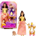 Disney Princess Belle Beauty & the Beast Tea Time Cart Playset 28cm Doll Kids 3+ New