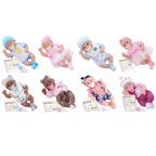 17 Inch Realistic Reborn Baby Doll Handmade Sleeping Open Eyes with Dummy Bottle for Kids