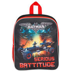 Lego Batman Junior Serious Battitude Backpack Red Black School Bag Adjustable Straps Child