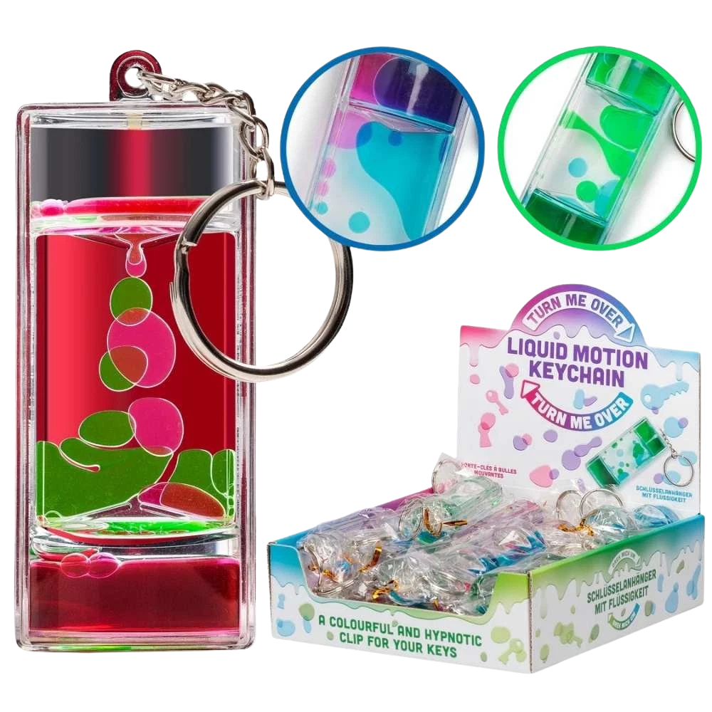 Liquid Motion Keychain Visual Sensory Fidget Toy Colourful Flowing Liquid