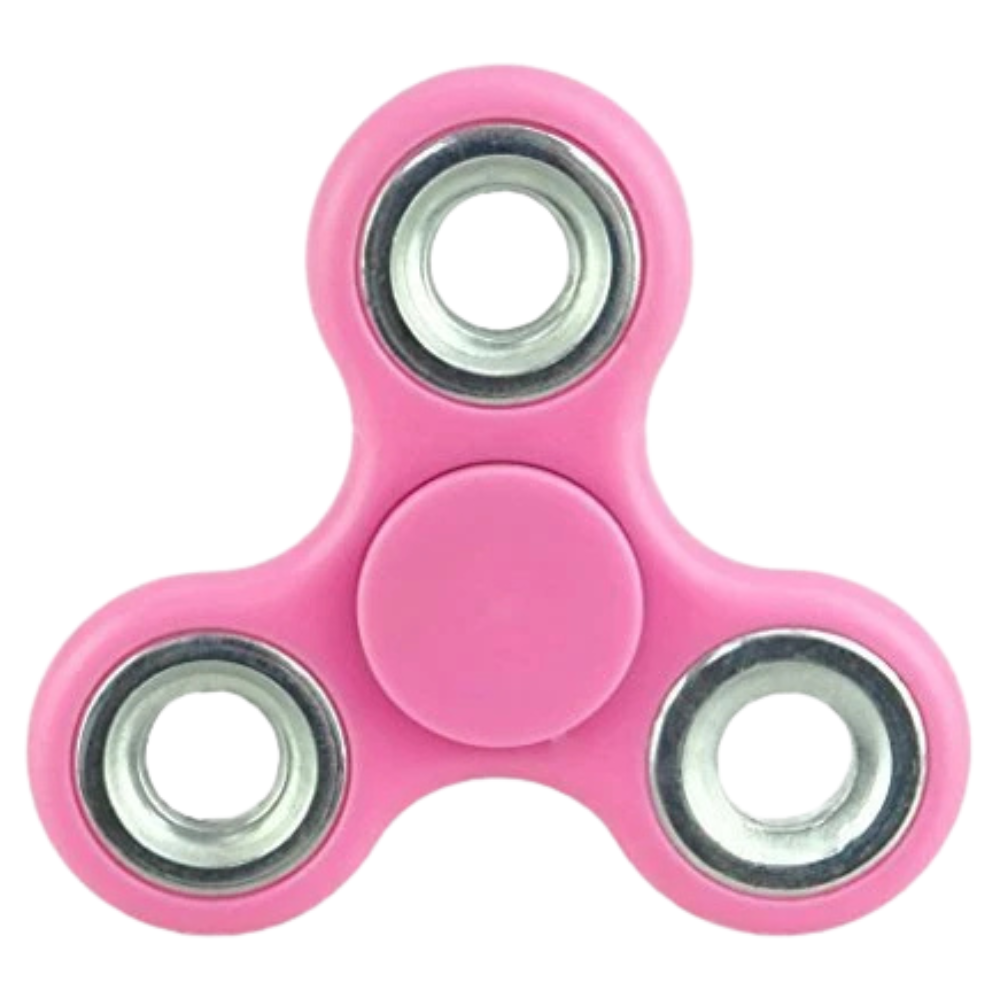 Pink Fidget Hand Spinner Stress Relief Focus Toy Pocket Size Sensory Spinner for Kids Adults Sp-Pink