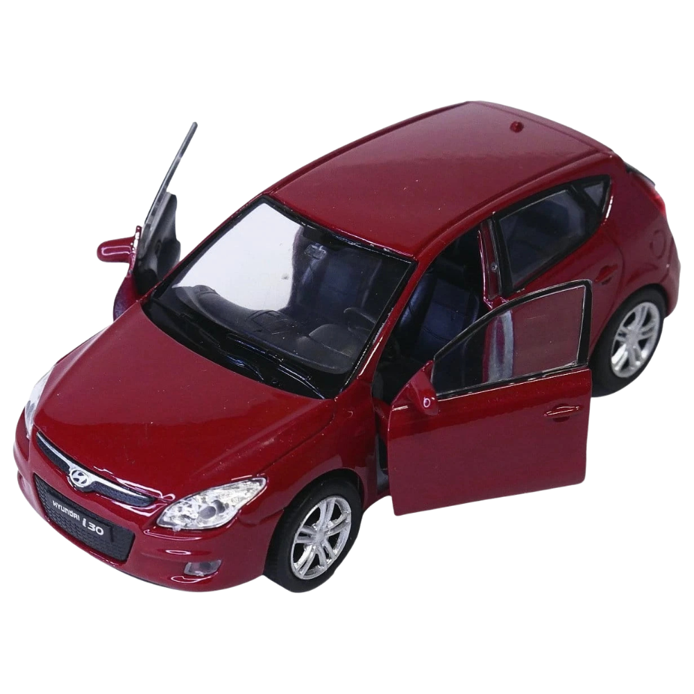 Welly 2009 Hyundai I30 Red Diecast Model Car Korean Family Hatchback Toy 1:34–1:39 Scale