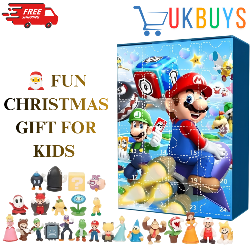 Super Mario Advent Calendar 2026 with 24 Toy Figures Christmas Countdown Gift for Kids