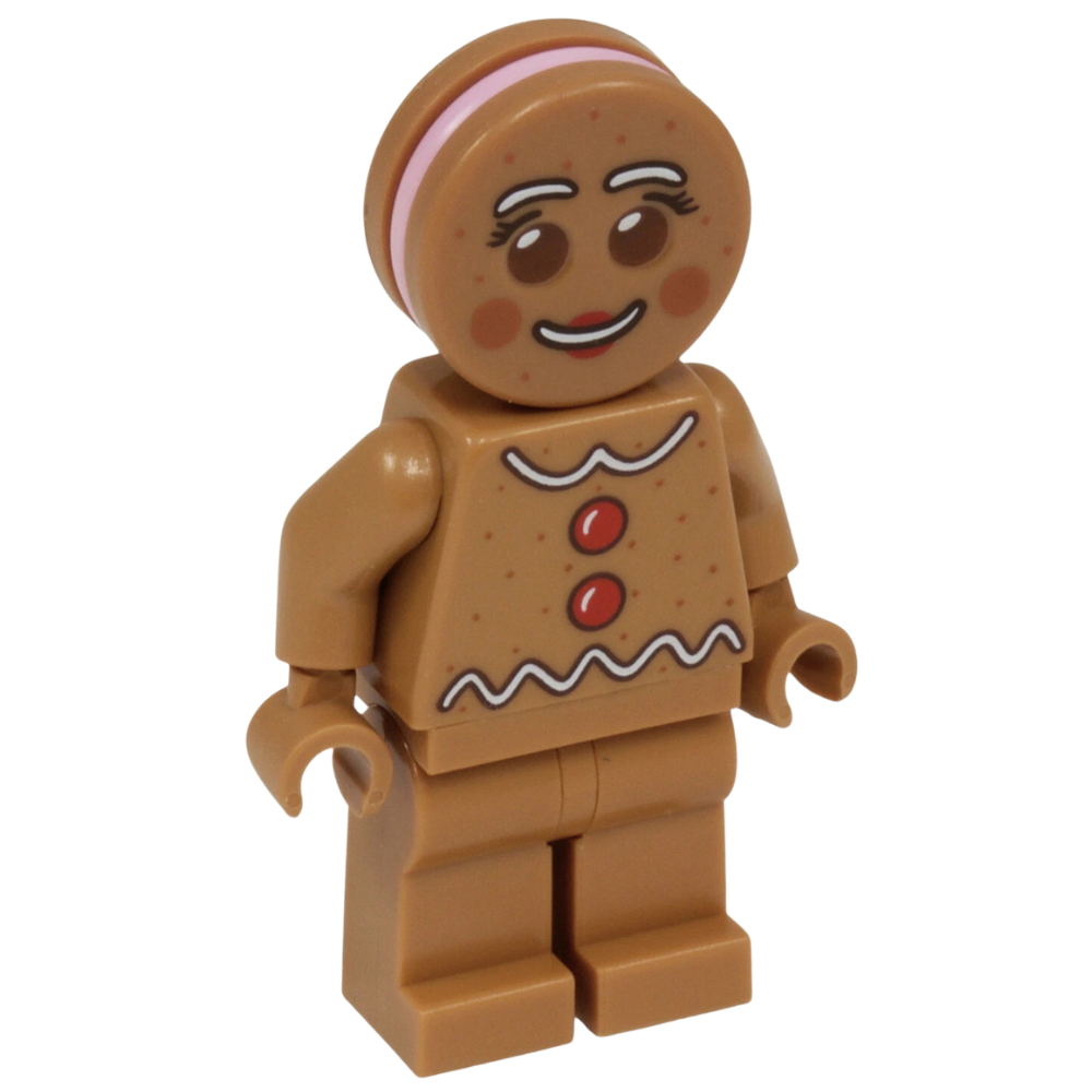 Lego Gingerbread Woman Girl Minifigure Genuine Lego Christmas Figure New Holiday Collectible