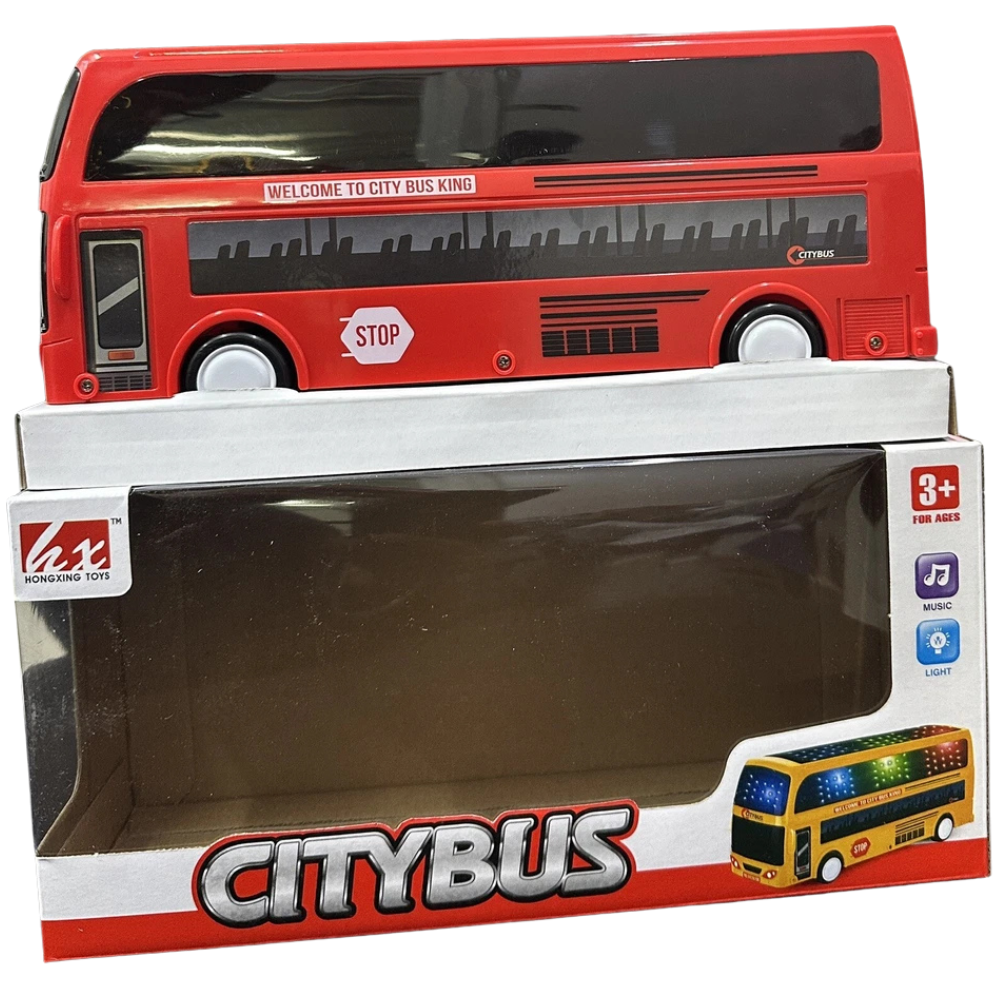 Toy Double Decker Bus Deluxe Bump & Go Automatic Moving Children's Bus Toy New Uk Gift