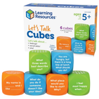 Learning Resources Let's Talk Cubes Conversation Starters Social Emotional Learning Game for Kids
