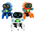 Kids Dancing Robot Toy with LED Lights Music Walking Action