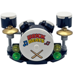 Lego Drum Kit Band Stage Set with Microphone Custom Model Made with Genuine Lego Parts