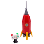LEGO Retro Rocket Ship Spaceship Space Adventure Model with Printed Windows