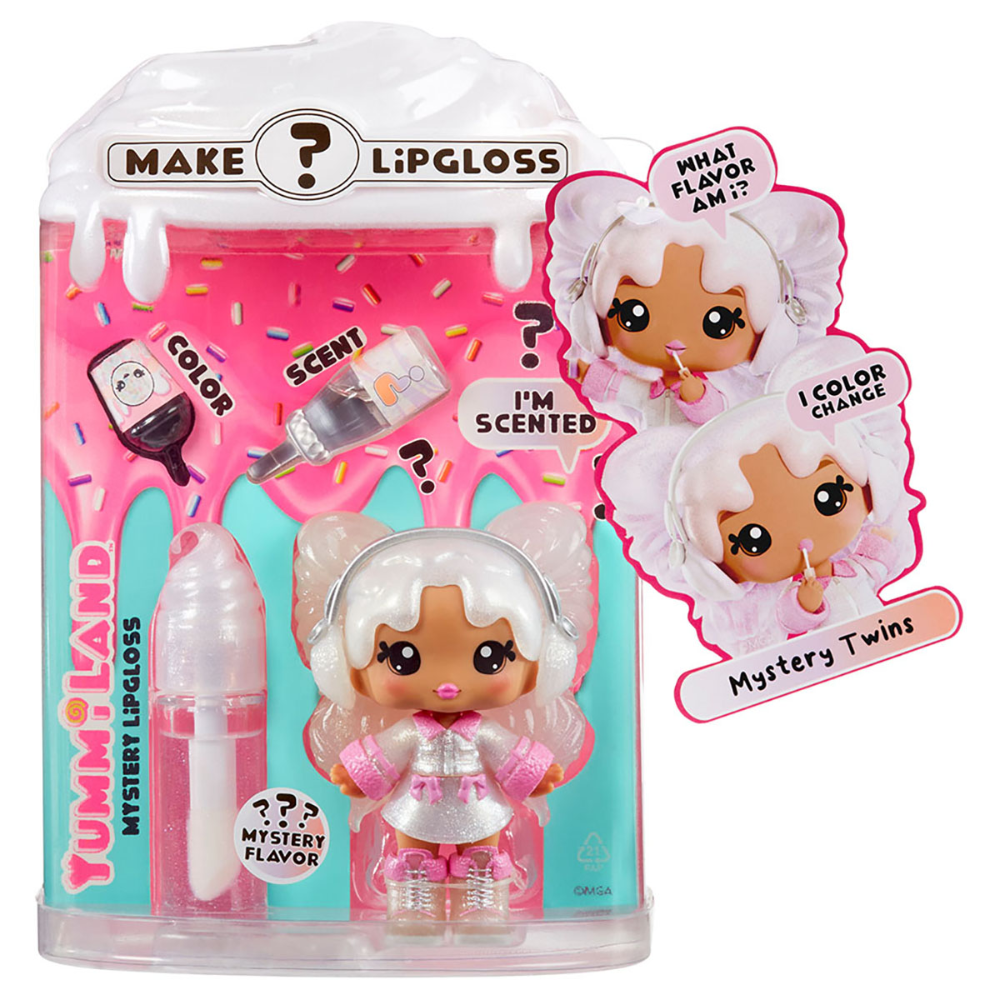 Yummiland Lip Gloss Doll Toy Scented Colour Reveal Small Doll Mystery