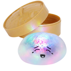 Toyland® Light Up Squishy Bao Dumpling Fidget Toy with Reusable Steamer Box Ages 3+