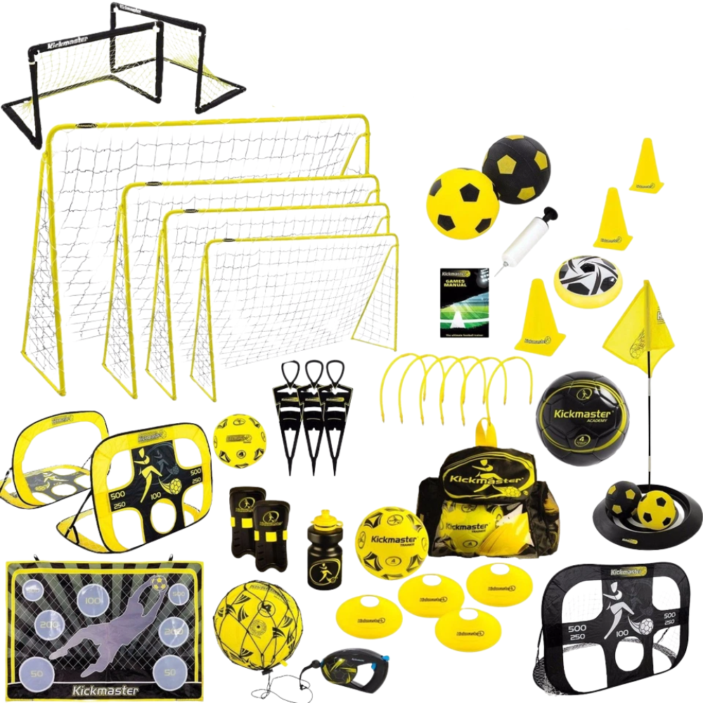 Kickmaster Premier Football Training Equipment  Goalposts Indoor Goals Cones & Accessories