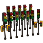 Lego Traffic Lights Pack of 12 Genuine Lego Parts for City Street Town Road Scene Building