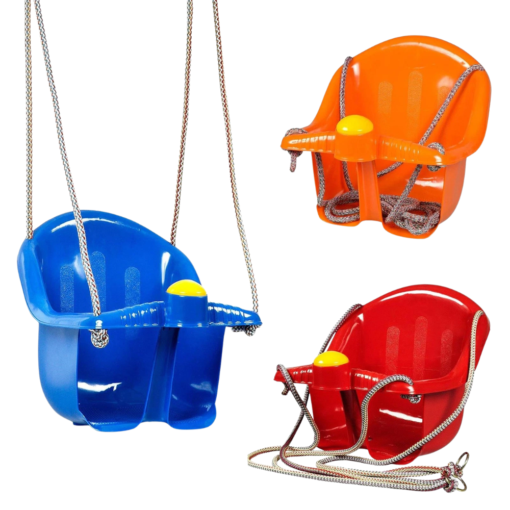 Kids Garden Swing Seat Toddler Outdoor Rope Swing Chair with Safety Seat Age 1–3