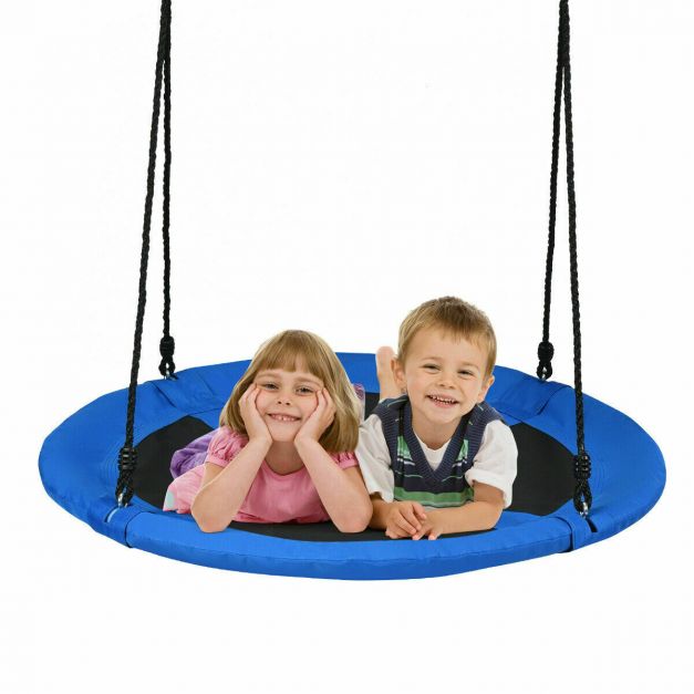 100cm Children’s Flying Saucer Tree Swing with Adjustable Rope for Outdoor Play