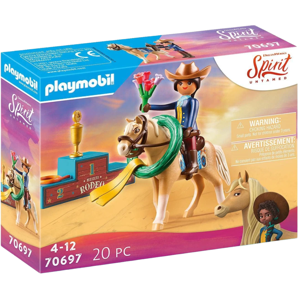 Playmobil 70697 Dreamworks Spirit Untamed Rodeo Pru 20-Piece Playset Toy for Kids
