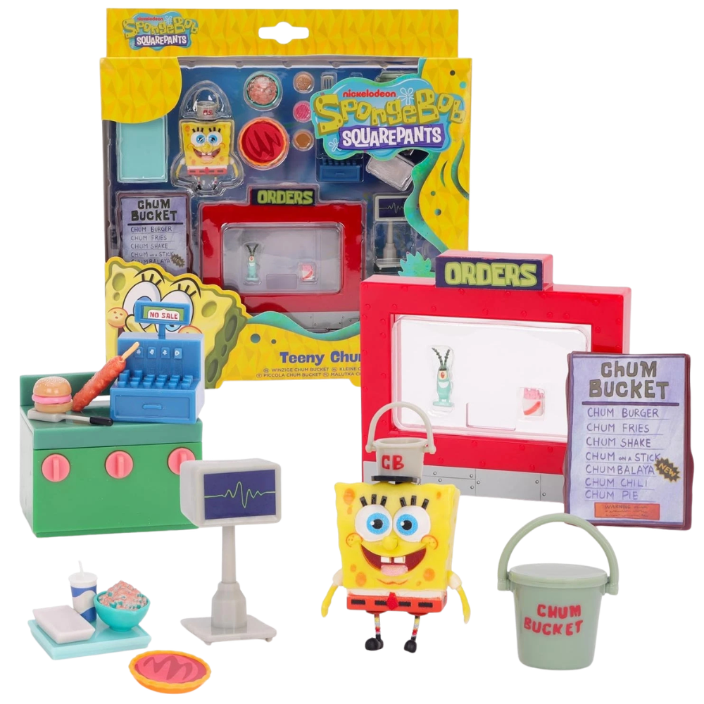 Toyland 20pc Spongebob Squarepants Teeny Chum Bucket Figure & Accessories Playset Ages 5+