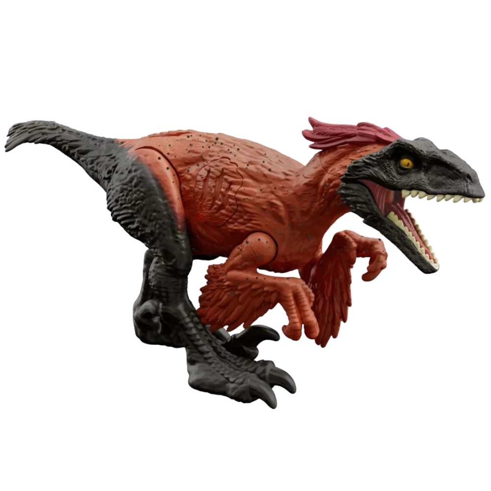 Jurassic World Epic Attack Pyroraptor Dinosaur Action Figure with Sound Effects Red Toy