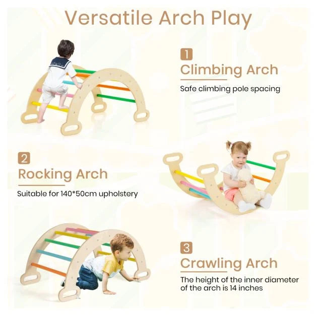 7-in-1 Toddler Climbing Frame with 6-Piece Indoor Baby Soft Play Set