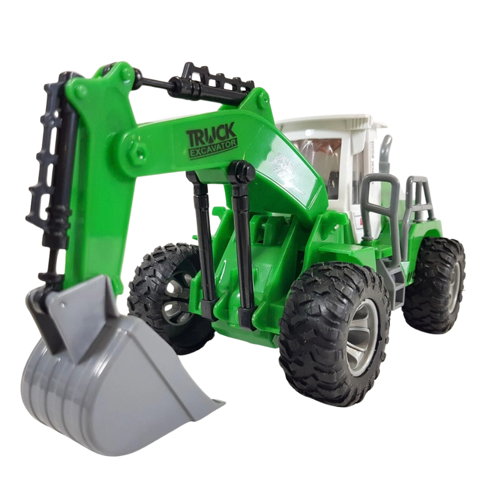 Remote Control Excavator Digger Rc Backhoe Tractor Working Arm Bucket Kids Toy Gift Age 3+ Uk