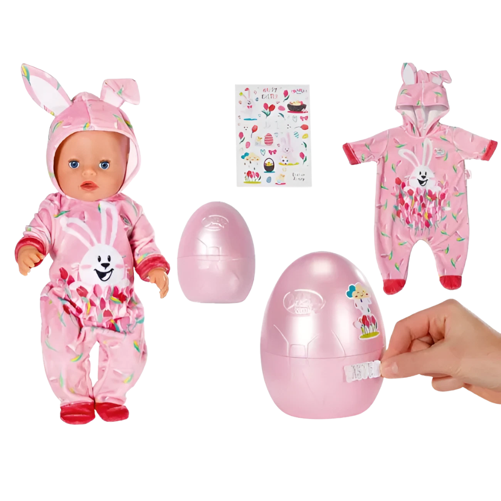 BABY born Easter Egg Doll Outfit Gift Set with Bunny Hood and Stickers 39-46cm