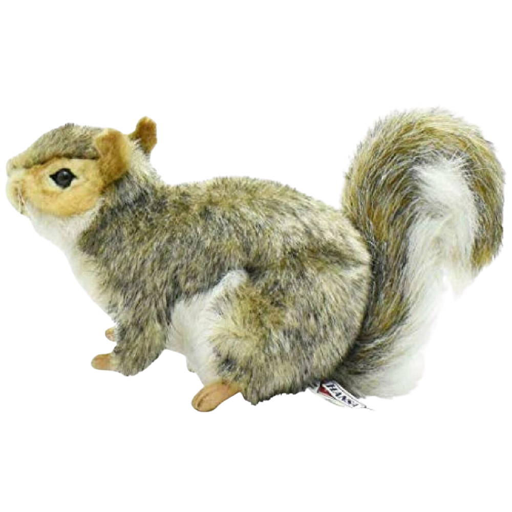 Hansa Grey Squirrel Plush Soft Toy Lifelike Woodland Animal Teddy Gift 4840 Cute Cuddly Toy