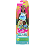 Barbie Loves the Ocean Print Top & Skirt Doll New Recycled Kids Play Mattel Beach Doll Toy