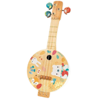 Janod Pure Wooden Banjo Musical Toy for Kids Educational Activity Instrument 36m+ New