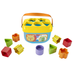 Fisher-Price Baby's First Blocks 10 Piece Shape Sorting Stacking Bucket Toy Baby 6M+